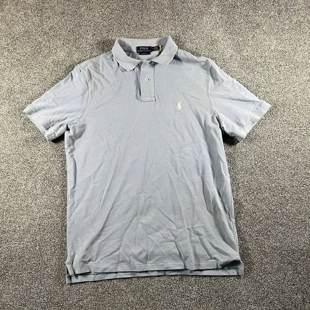 Polo Ralph Lauren Classic Fit Polo Shirt Blue Short Sleeve Pony Logo Men's M